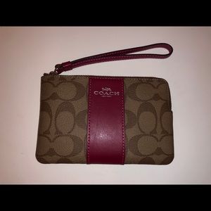 Coach Wristlet with Pink